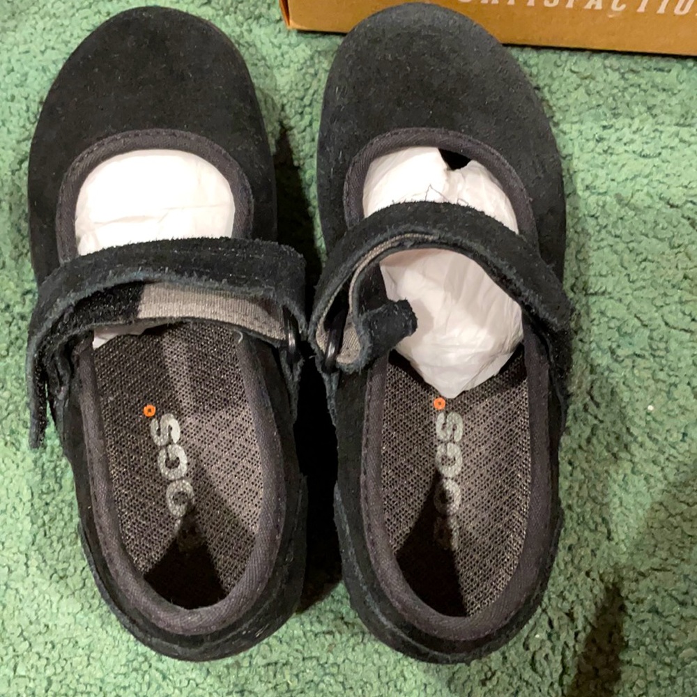 Black Girl shoes with Velcro strap.